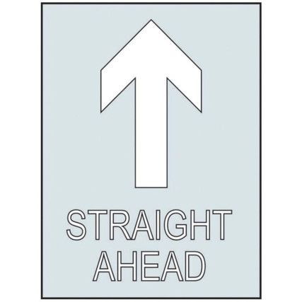 STRAIGHT AHEAD (WITH ARROW UP)STENCIL - 600 X 800MM