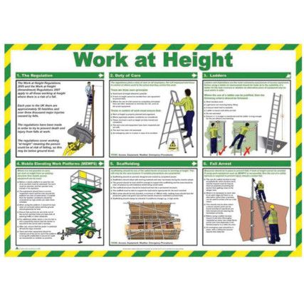 SAFETY POSTER - WORK AT HEIGHT