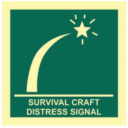 SURVIVAL CRAFT DISTRESS SIGNAL -PHOTOLUM (150 X 150MM)