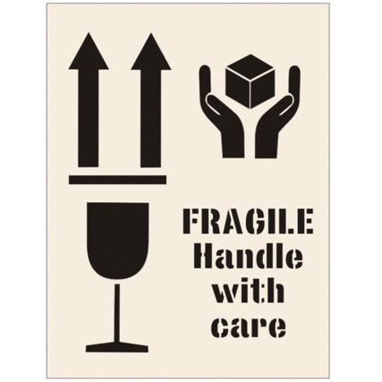 FRAGILE HANDLE WITH CARE STENCIL(400 X 600MM)