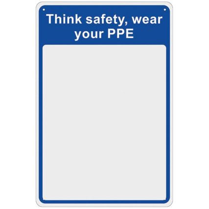 SAFETY MIRROR:  THINK SAFETY, WEAR YOUR PPS - MIR (200 X 300MM)