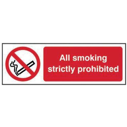 ALL SMOKING STRICTLY PROHIBITED -RPVC (300 X 100MM)