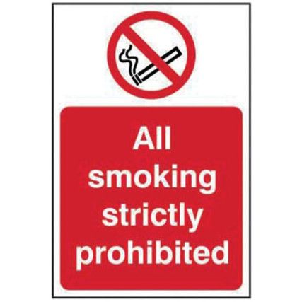 ALL SMOKING STRICTLY PROHIBITED -RPVC (400 X 600MM)