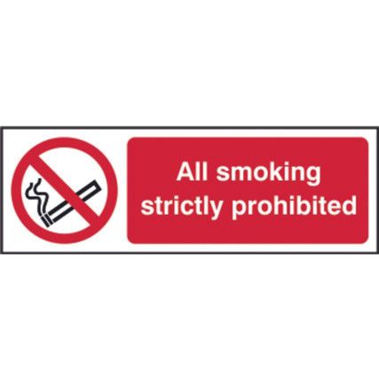 ALL SMOKING STRICTLY PROHIBITED -SAV (300 X 100MM)