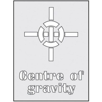 CENTRE OF GRAVITY STENCIL (190X300MM)