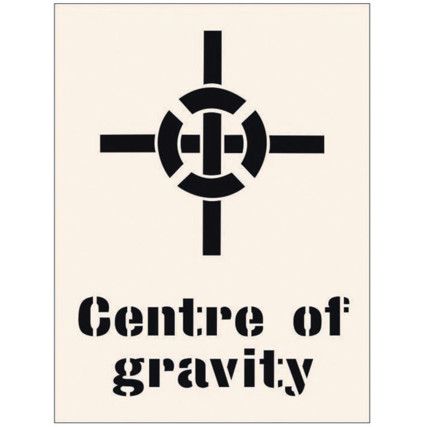 CENTRE OF GRAVITY STENCIL (300X400MM)