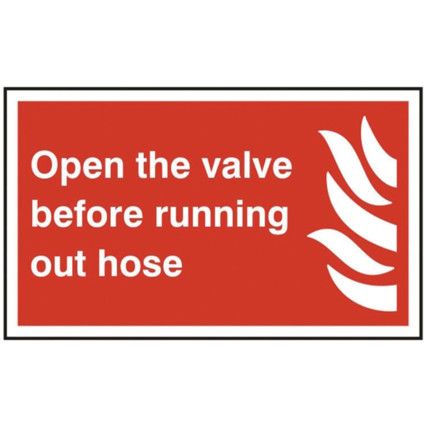 OPEN THE VALVE BEFORE RUNNING OUTHOSE - SAV (250 X 150MM)