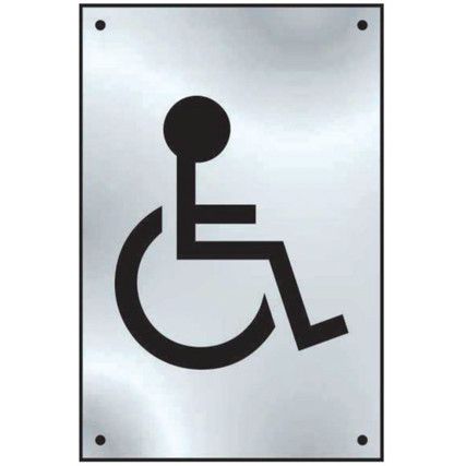 DISABLED GRAPHIC DOOR PLATE -SSS(100 X 150MM)