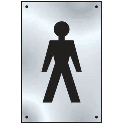 GENTLEMEN GRAPHIC DOOR PLATE -SSS(100 X 150MM)