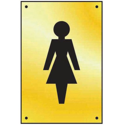 LADIES GRAPHIC DOOR PLATE -PSS(100 X 150MM)