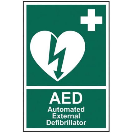 AUTOMATED EXTERNAL DEFIBRILLATOR'AED' - PVC (200 X 300MM)