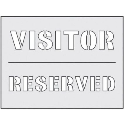 VISITOR RESERVED STENCIL (190X300MM)