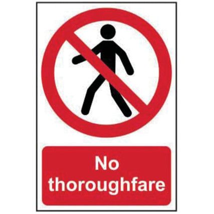 NO THOROUGHFARE - PVC (200X300MM)