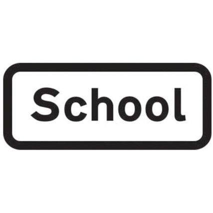 439 X 188MM DIBOND 'SCHOOL'ROADSIGN (WITH CHANNEL)