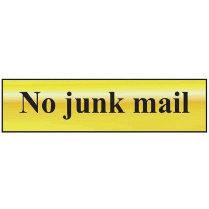 NO JUNK MAIL - POL (200 X 50MM)