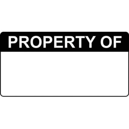 PROPERTY OF - LABELS (50 X25MMROLL OF 500)