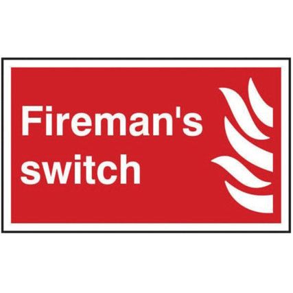 FIREMAN'S SWITCH - SAV (250X150MM)