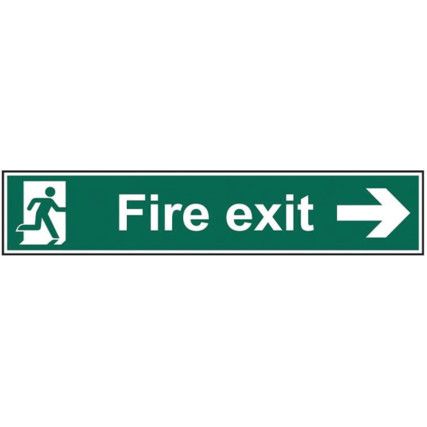 FIRE EXIT (MAN ARROW RIGHT) -RPVC(750 X 150MM)