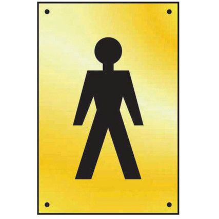 GENTLEMEN GRAPHIC DOOR PLATE -PSS(100 X 150MM)