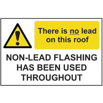 THERE IS NO LEAD ON THIS ROOF / NON-LEAD FLASHING-RPVC(300X200MM)