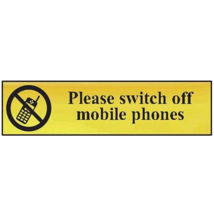 PLEASE SWITCH OFF MOBILE PHONES -POL (200 X 50MM)