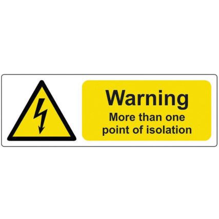 WARNING MORE THAN ONE POINT OF ISOLATION - PK-5 SAV (75X25MM)