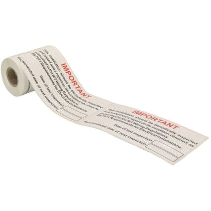 IMPORTANT PERIODIC INSPECTION -100 ROLL SAV (75 X 75MM)