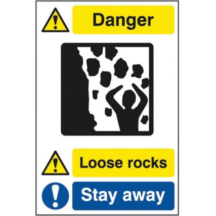 QUARRY SIGN: LOOSE ROCKS /STAYAWAY - FMX (400 X 600MM)