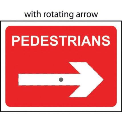 PEDESTRIAN REVERSIBLE ARROW -QSIGN (600 X 450MM)