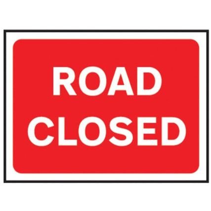 ROAD CLOSED - CLASSIC ROLL UPTRAFFIC SIGN (1050 X 750MM)