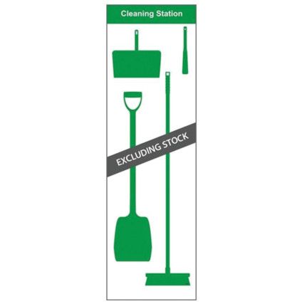 SHADOWBOARD - CLEANING STATION STYLE A (GREEN) W HOOKS - NO STOCK