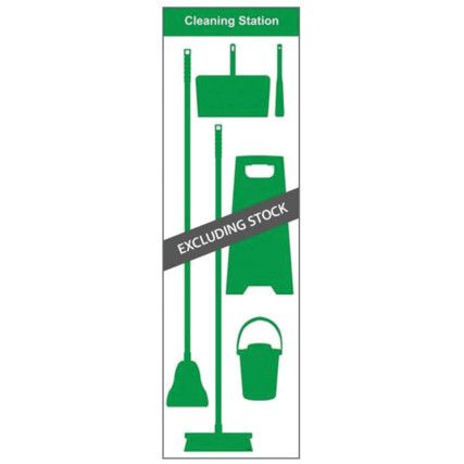 SHADOWBOARD - CLEANING STATION STYLE B (GREEN) W HOOKS - NO STOCK