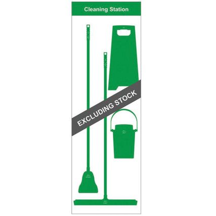 SHADOWBOARD - CLEANING STATION STYLE C (GREEN) W HOOKS - NO STOCK