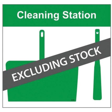 SHADOWBOARD - CLEANING STATION STYLE D (GREEN) W HOOKS - NO STOCK