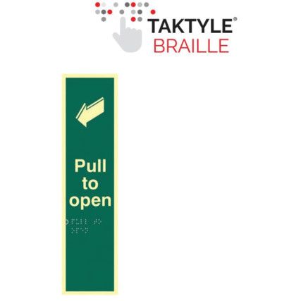 PULL TO OPEN - TAKTYLEPH (75X300MM)