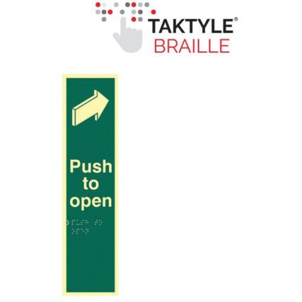 PUSH TO OPEN - TAKTYLEPH (75X300MM)