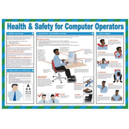 SAFETY POSTER - HEALTH &SAFETYFOR COMPUTER OPERATORS