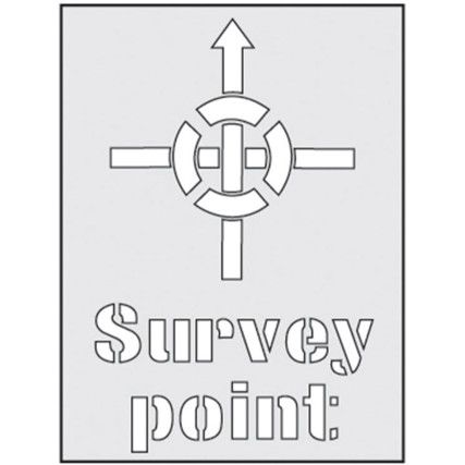 SURVEY POINT STENCIL (190 X300MM)