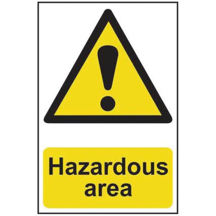 HAZARDOUS AREA - PVC (200 X300MM)