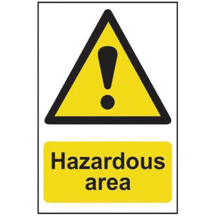 HAZARDOUS AREA - PVC (400 X600MM)