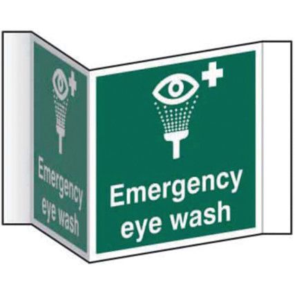 EMERGENCY EYE WASH (PROJECTIONSIGN) - RPVC (200MM FACE)