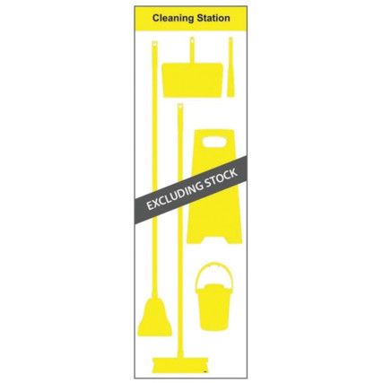 SHADOWBOARD - CLEANING STATION STYLE B (YELLOW) W HOOKS - NO STOCK