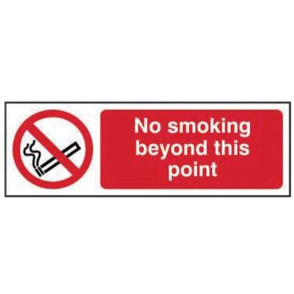 NO SMOKING BEYOND THIS POINT -RPVC (300 X 100MM)