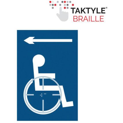 DISABLED ARROW LEFT - TAKTYLE(150X 225MM)