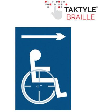 DISABLED ARROW RIGHT -TAKTYLE(150 X 225MM)