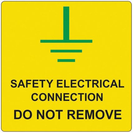 SAFETY ELECTRICAL CONNECTION DO NOT REMOVE-PK-25 SAV(75X75MM)