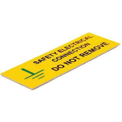 SAFETY ELECTRICAL CONNECTION DO NOT REMOVE-PK-5 PVC(75X25MM)