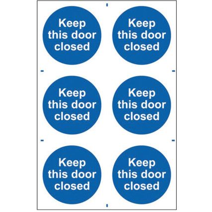 KEEP THIS DOOR CLOSED - PVC (200X300MM)