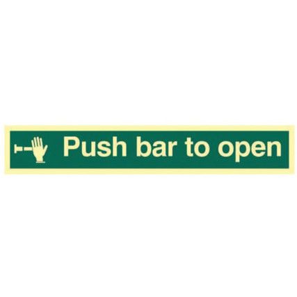 PUSH BAR TO OPEN - PHO (450X75MM)