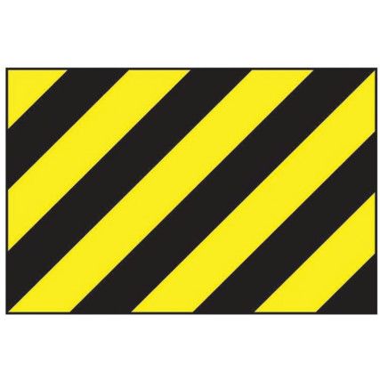 BLACK & YELLOW WARNING PANEL -PVC(600 X 400MM)